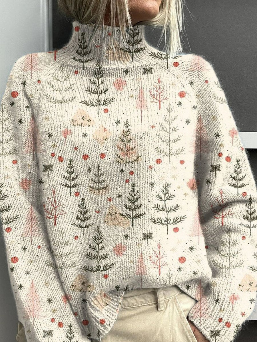 Jersey De Cuello Alto Para Mujer | Estampado Navideño · SeemSeem
