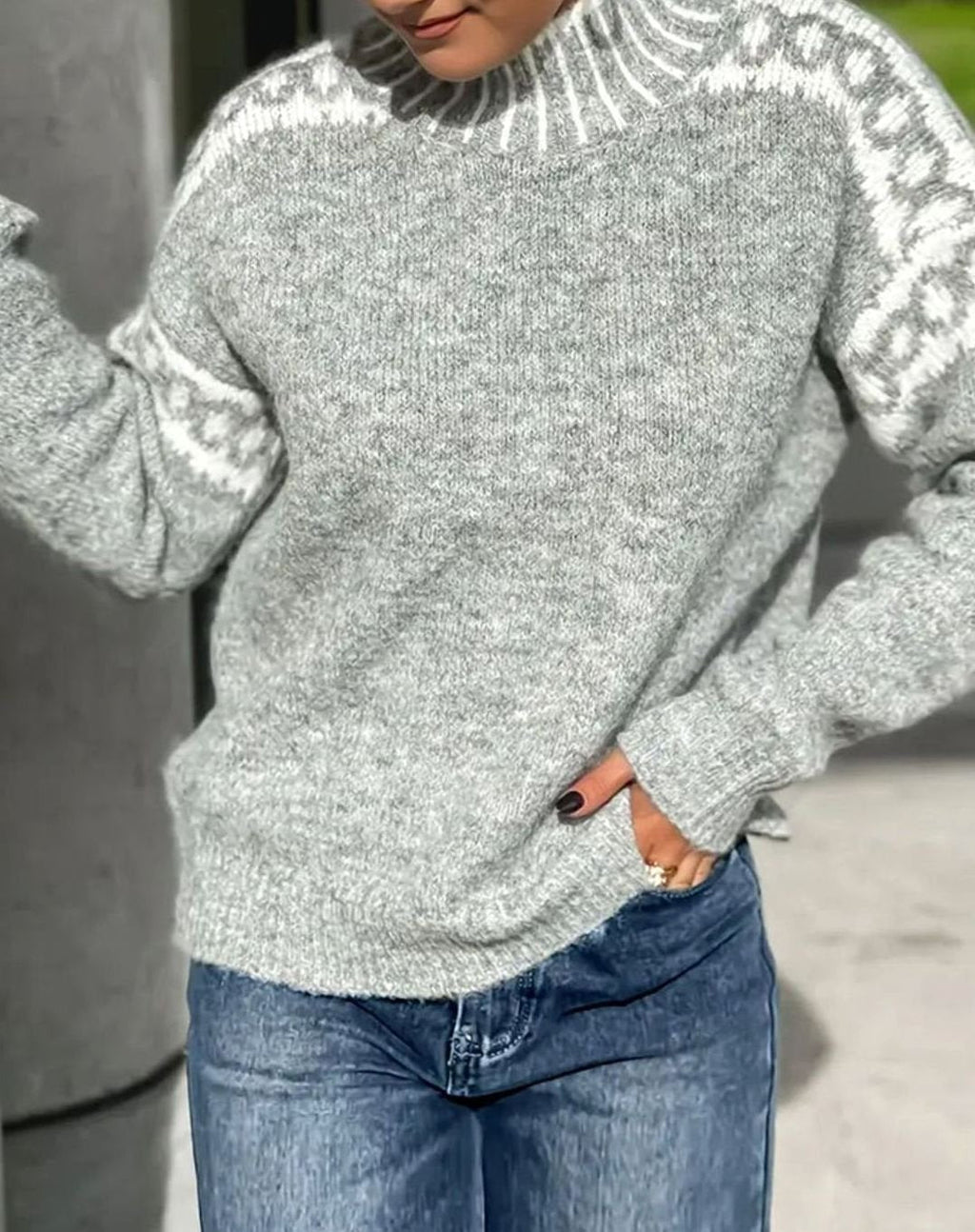 Jersey De Cuello Alto Para Mujer | Punto · SeemSeem