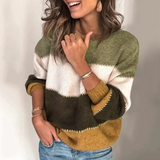 Suéter Tejido Para Mujer | Bloques De Color