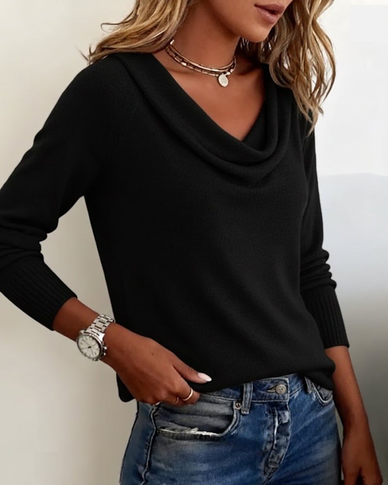 Jersey De Punto Para Mujer | Cuello Vuelto · SeemSeem