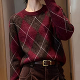 Jersey De Punto Para Mujer | Estampado Argyle