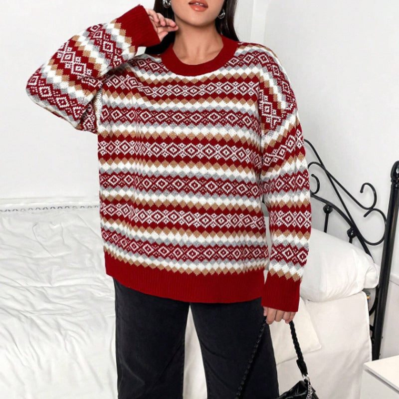 Jersey Jacquard Para Mujer | Cuello Redondo · SeemSeem