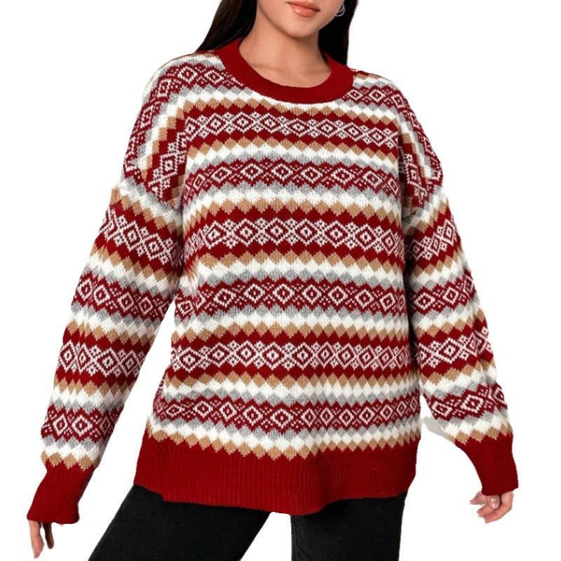 Jersey Jacquard Para Mujer | Cuello Redondo · SeemSeem