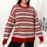 Jersey Jacquard Para Mujer | Cuello Redondo