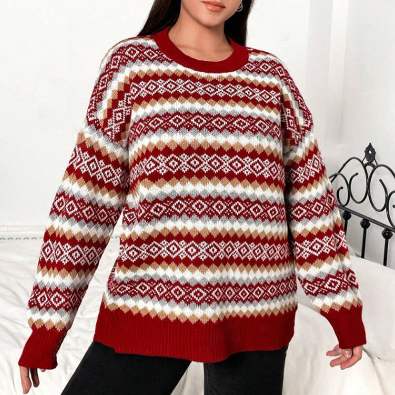 Jersey Jacquard Para Mujer | Cuello Redondo · SeemSeem