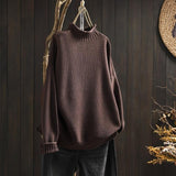 Jersey Oversize De Punto Para Mujer | Cuello Alto