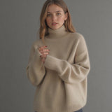 Jersey Oversize Para Mujer | Cuello Alto
