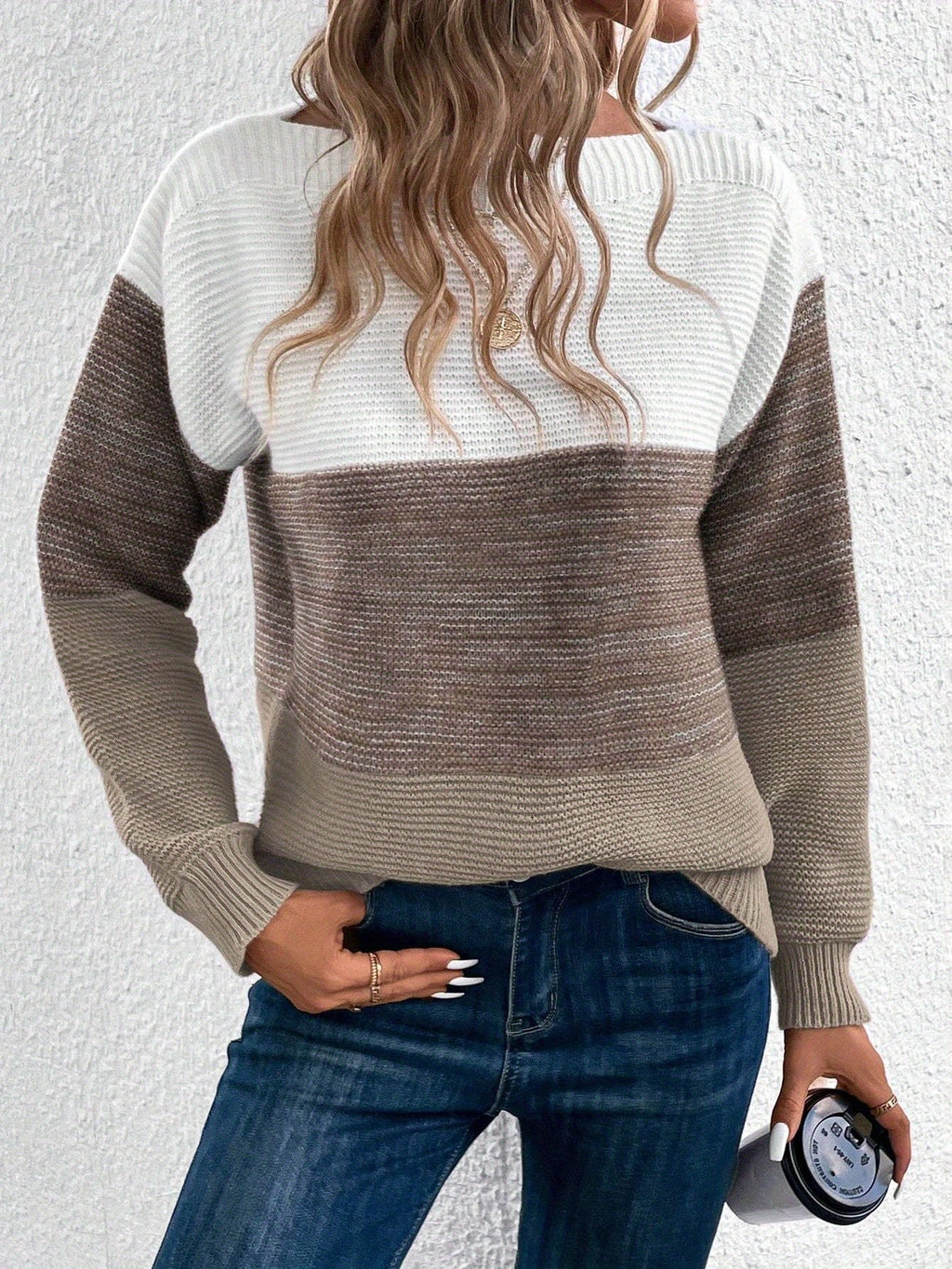 Jersey Oversized De Punto Para Mujer | Color Block · SeemSeem