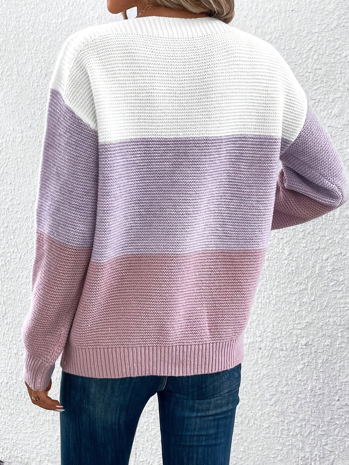 Jersey Oversized De Punto Para Mujer | Color Block · SeemSeem