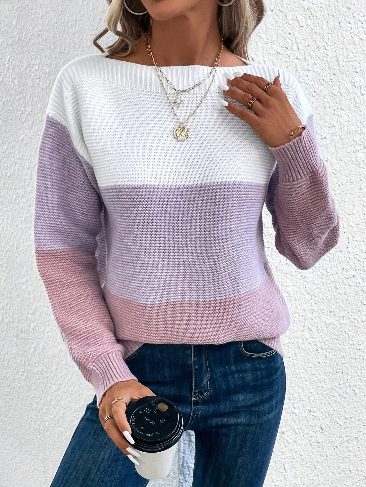Jersey Oversized De Punto Para Mujer | Color Block · SeemSeem