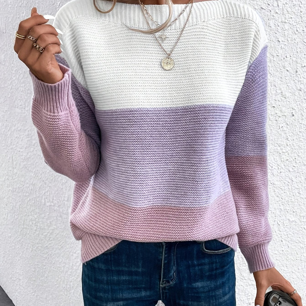 Jersey Oversized De Punto Para Mujer | Color Block · SeemSeem