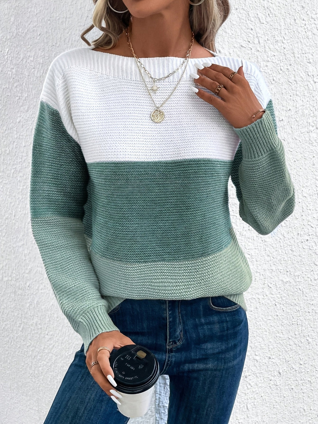 Jersey Oversized De Punto Para Mujer | Color Block · SeemSeem