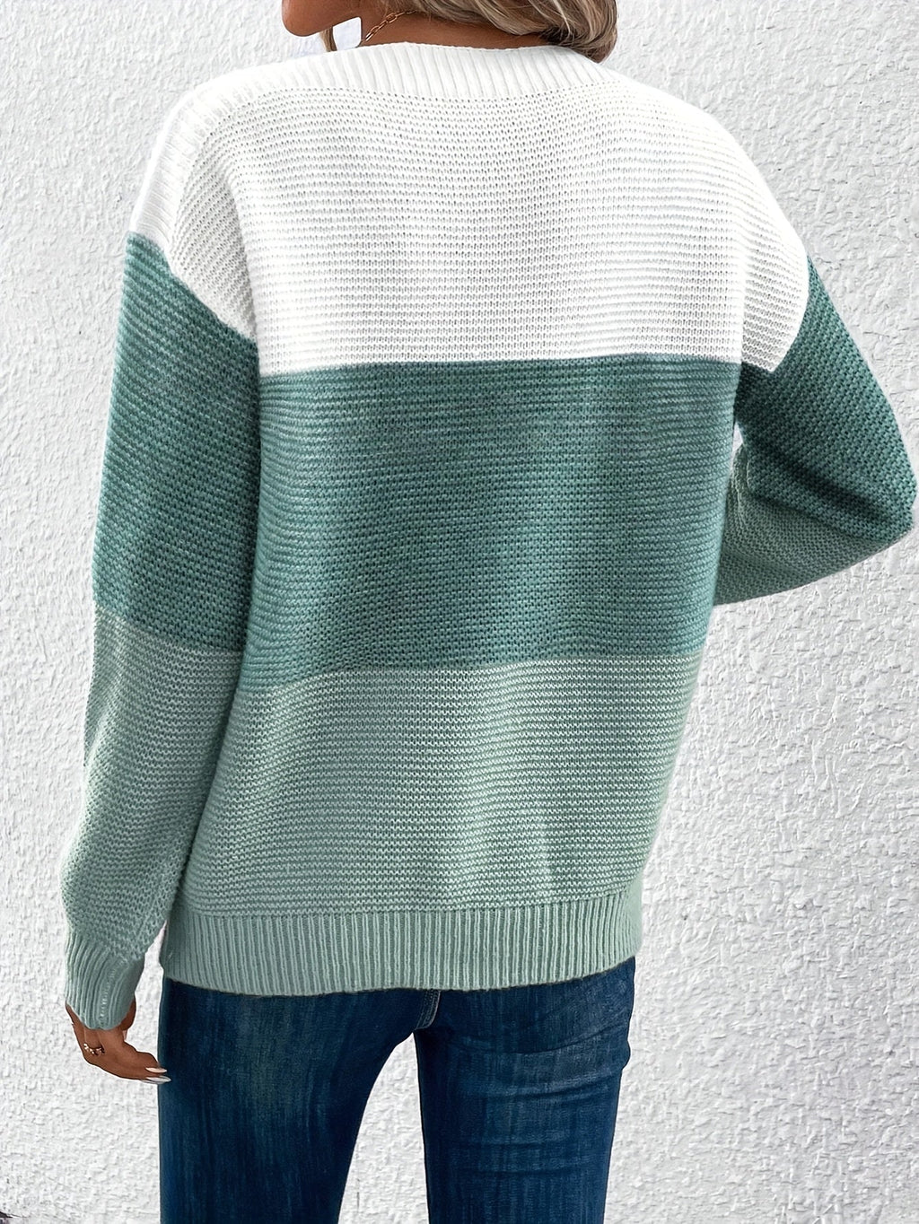 Jersey Oversized De Punto Para Mujer | Color Block · SeemSeem