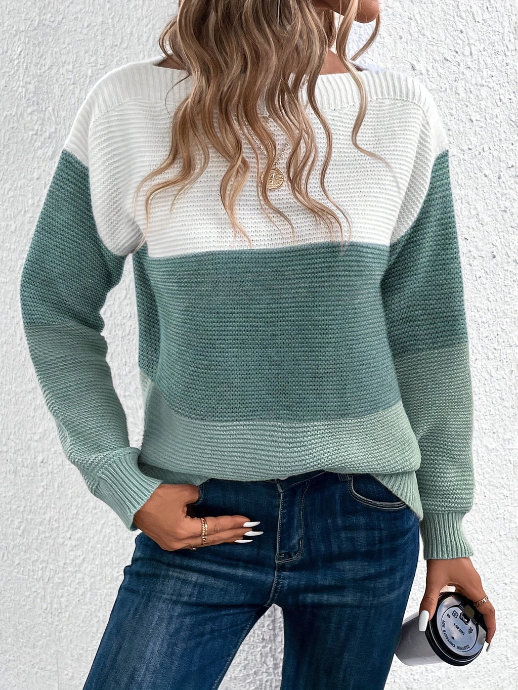 Jersey Oversized De Punto Para Mujer | Color Block · SeemSeem