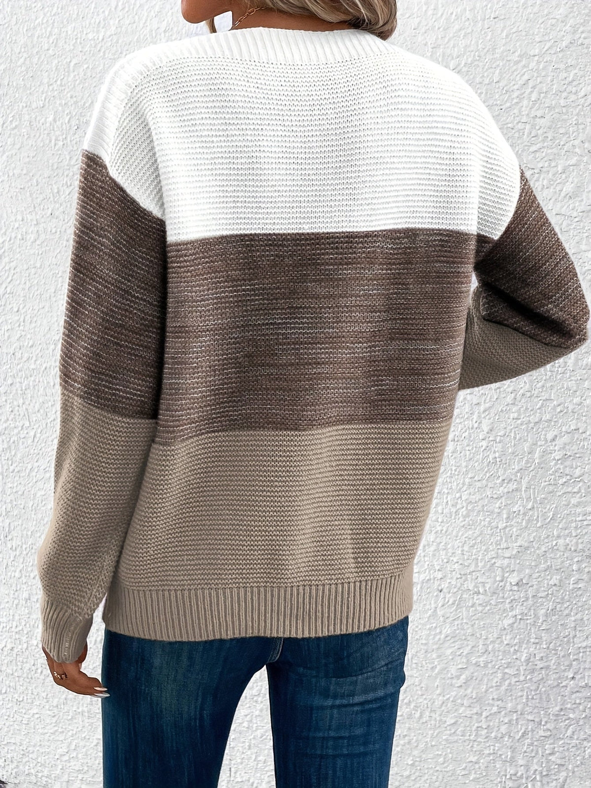 Jersey Oversized De Punto Para Mujer | Color Block · SeemSeem