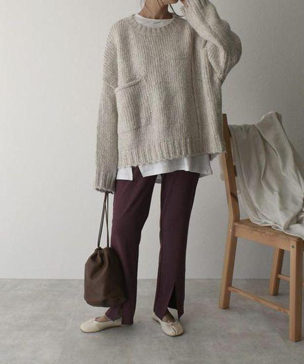 Jersey Oversized De Punto Para Mujer | Con Bolsillos · SeemSeem
