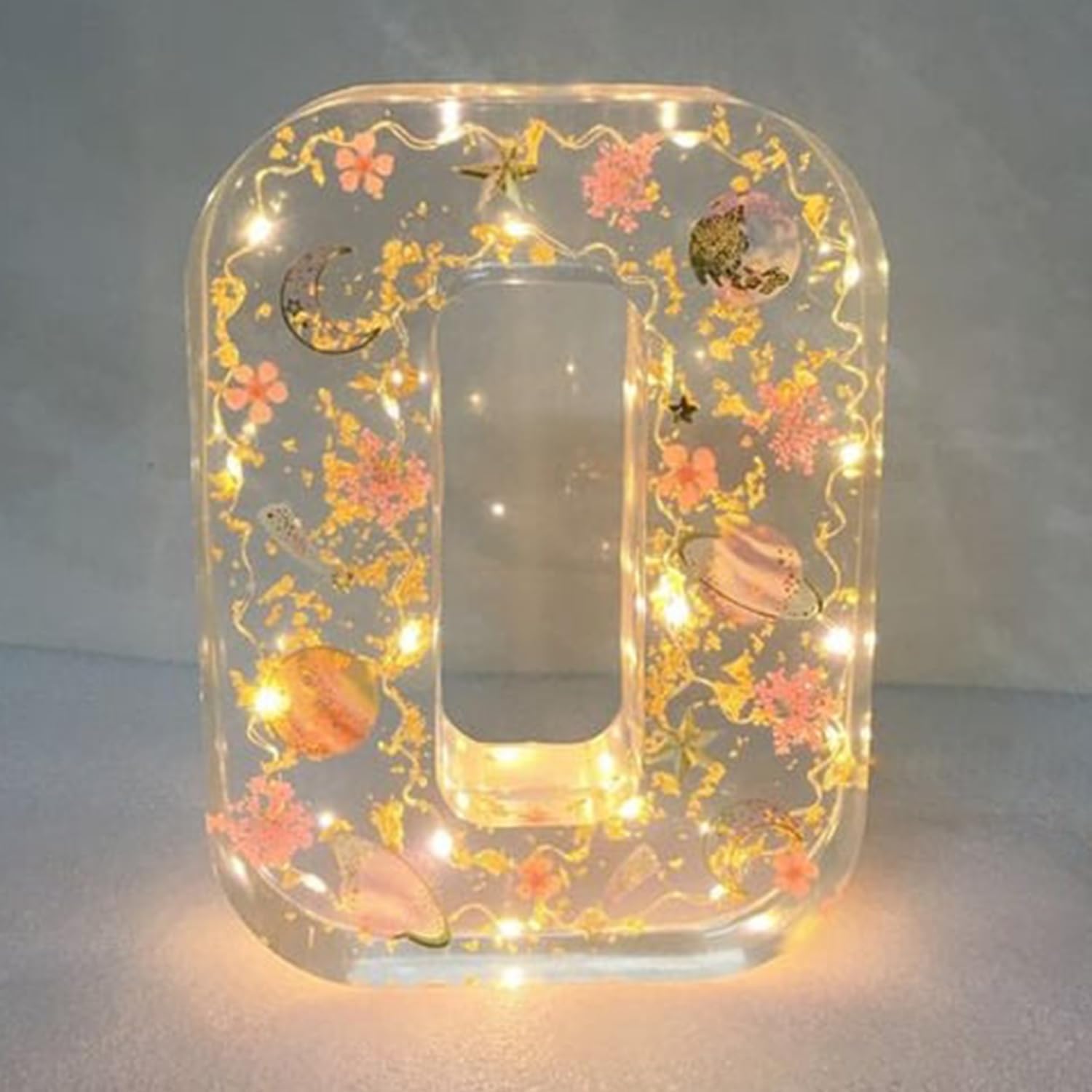 Lámpara De Letra Decorativa | Flores Prensadas · SeemSeem
