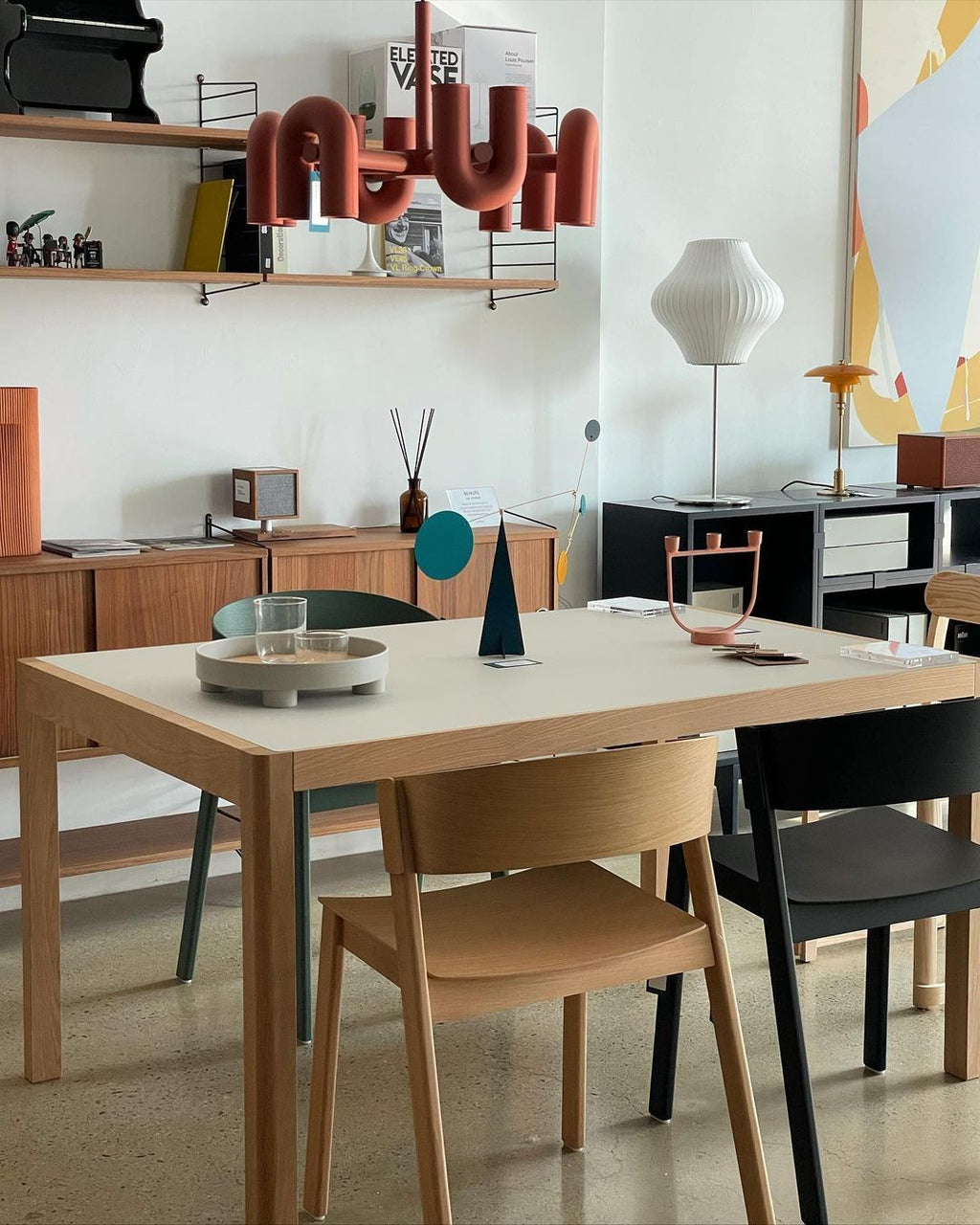 Lámpara De Mesa Nórdica | Pantalla Esférica · SeemSeem