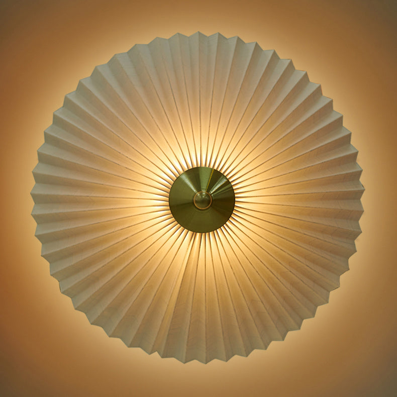 Lámpara De Mesa Nórdica | Pantalla Plisada · SeemSeem