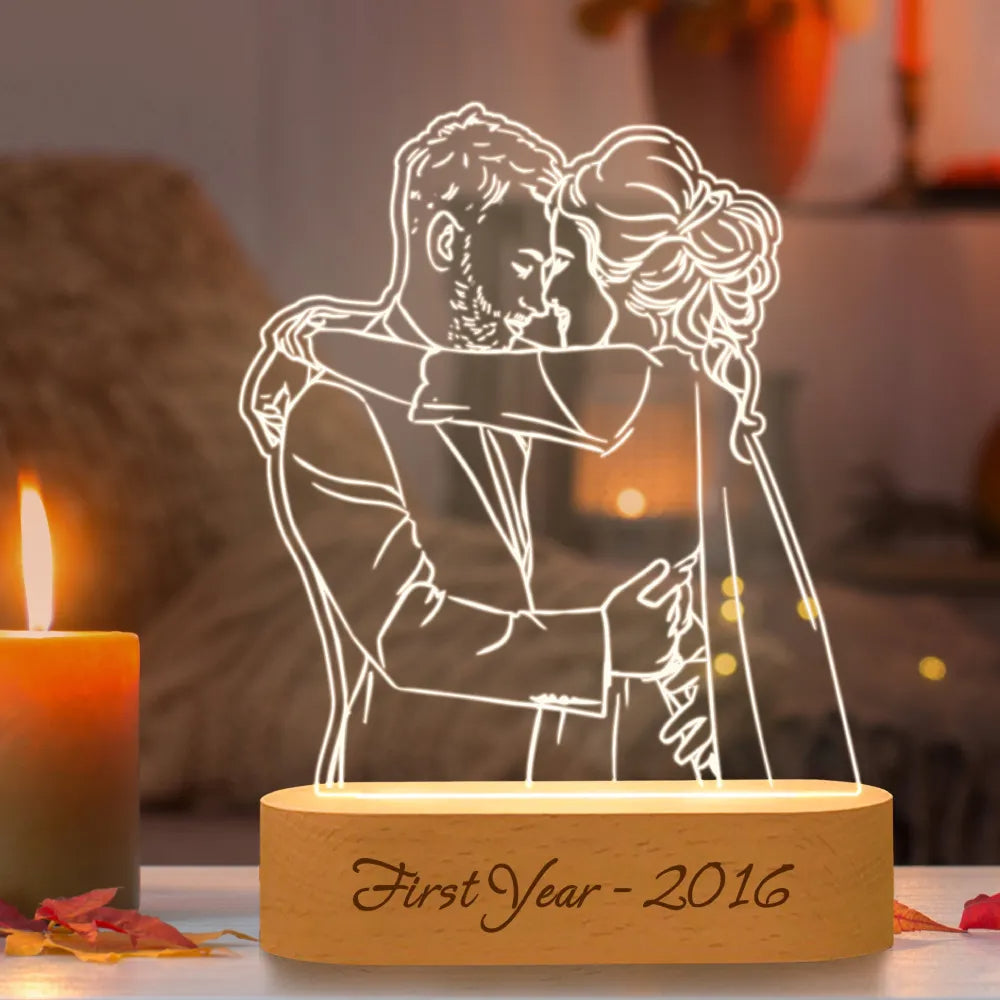 Lámpara De Mesa Personalizada | Foto Grabada · SeemSeem