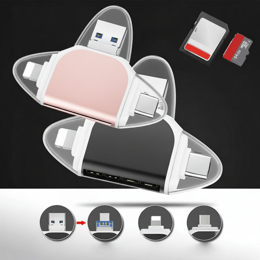 Lector De Tarjetas 4 En 1 | USB-C · SeemSeem