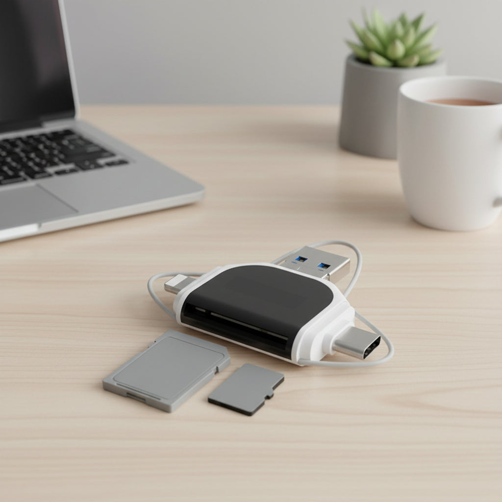 Lector De Tarjetas 4 En 1 | USB-C · SeemSeem