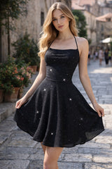 Vestido Halter Para Mujer | Efecto Brillante