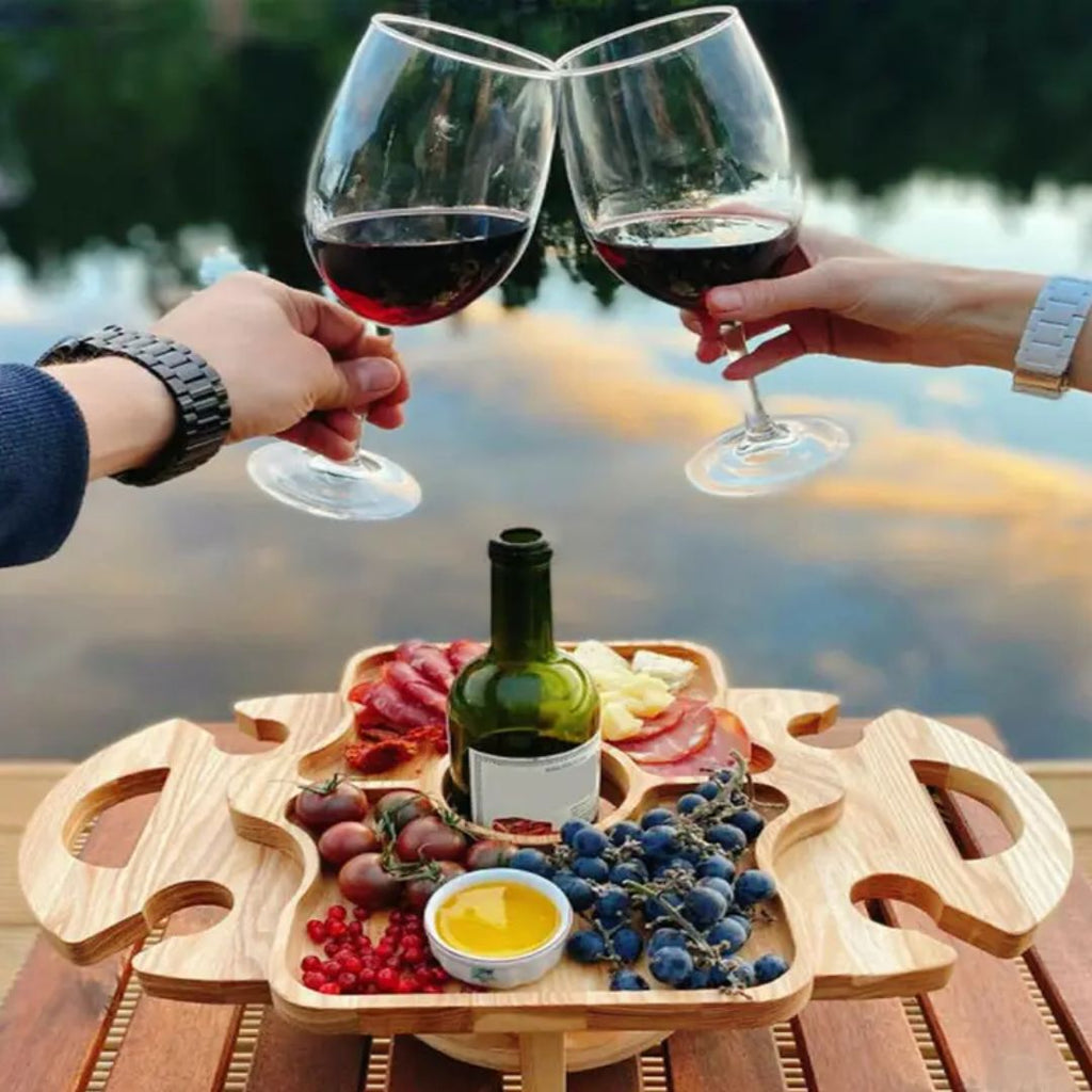 Mesa De Picnic Plegable | Portavasos De Vino · SeemSeem