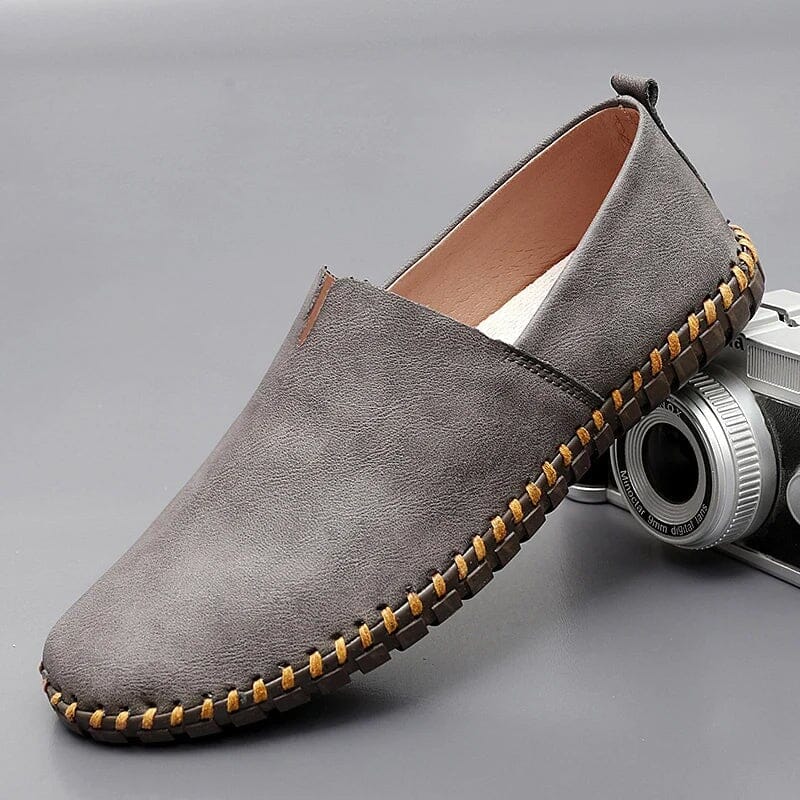Mocasines Slip-On De Piel Para Hombre | Costura Contraste · SeemSeem