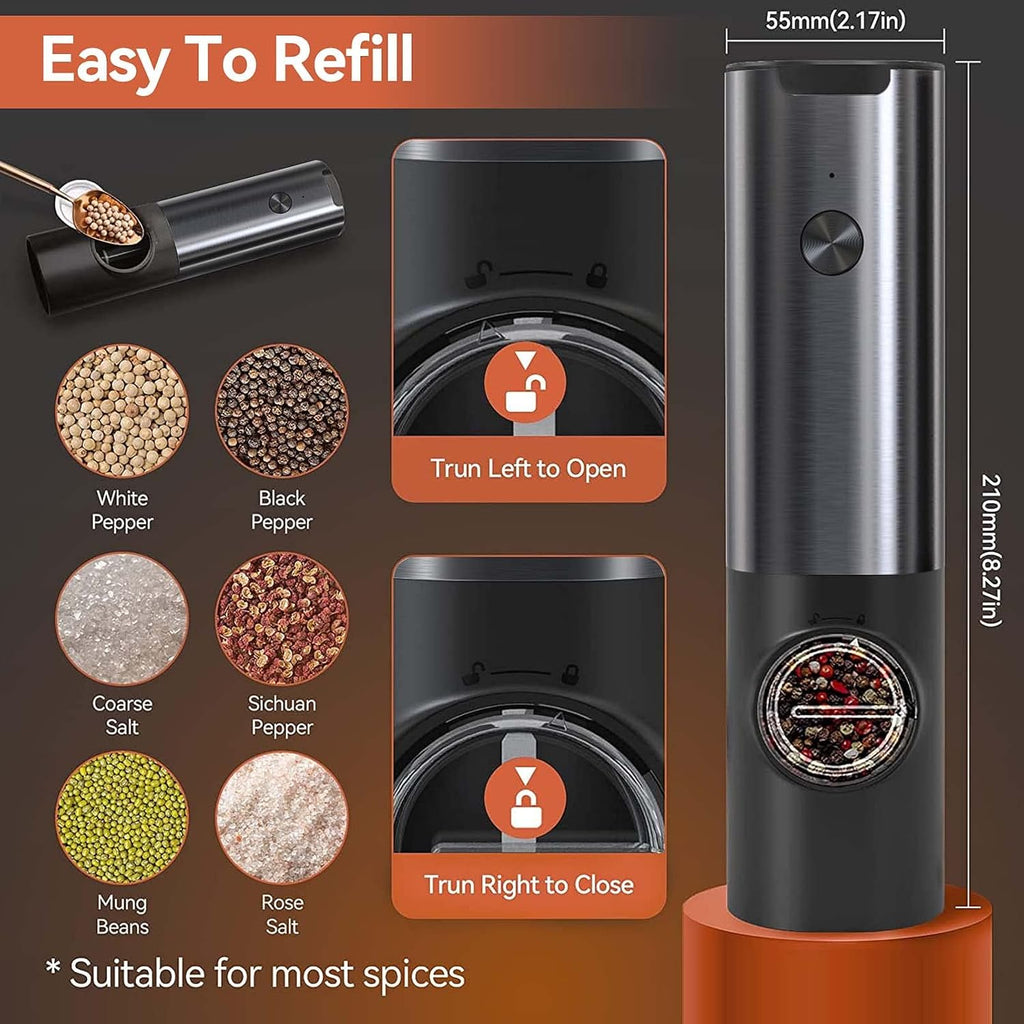 Molinillo De Sal Y Pimienta Eléctrico | Recargable Por USB · SeemSeem