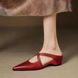 Mules Puntiagudas Para Mujer | Tira Cruzada
