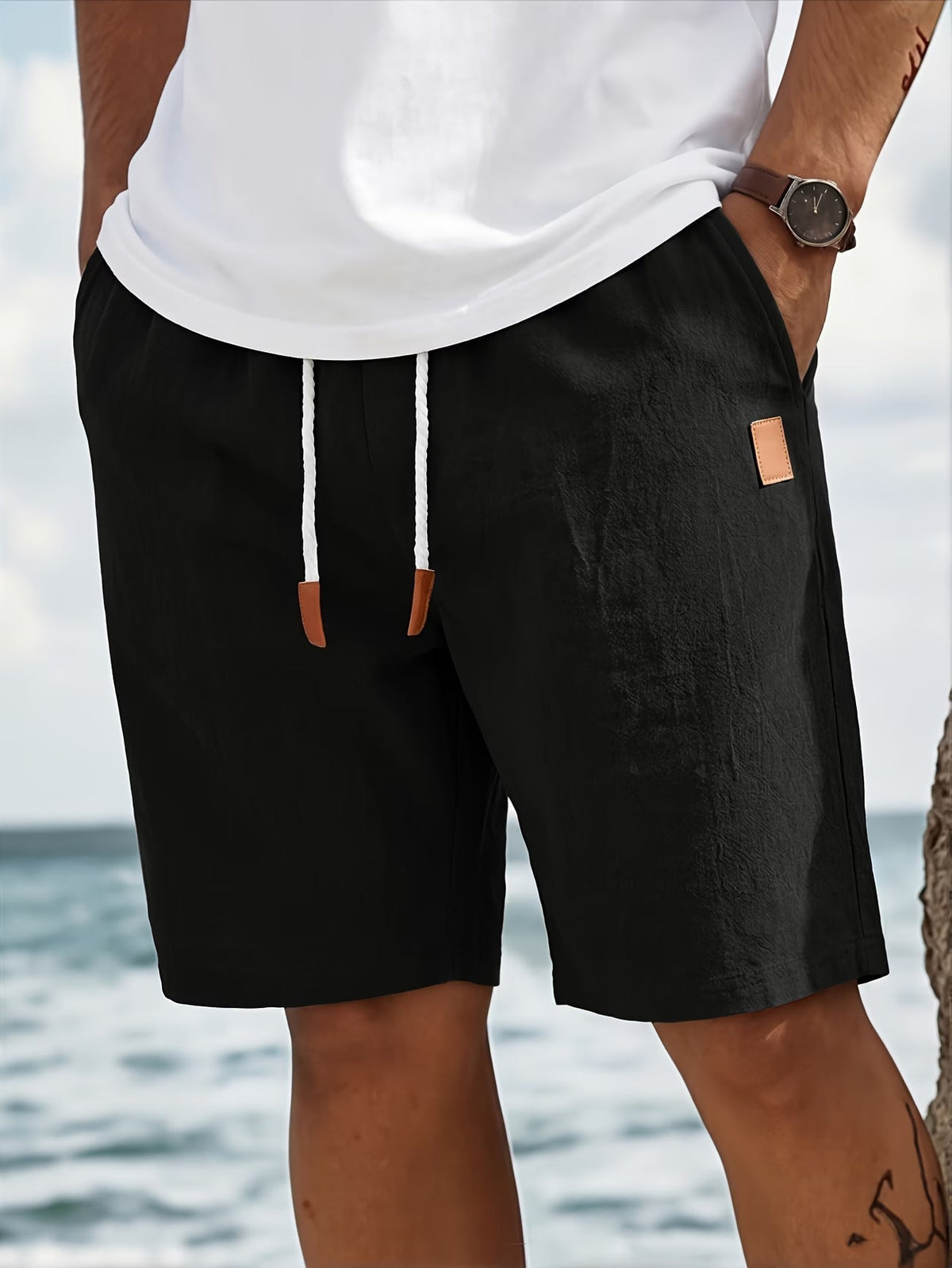 Pantalones Cortos Con Cordón Para Hombre | Cintura Elástica · SeemSeem
