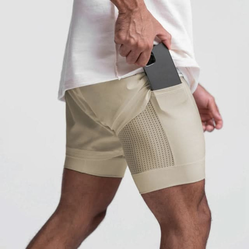 Pantalones Cortos Deportivos Hombre | 2 En 1 · SeemSeem