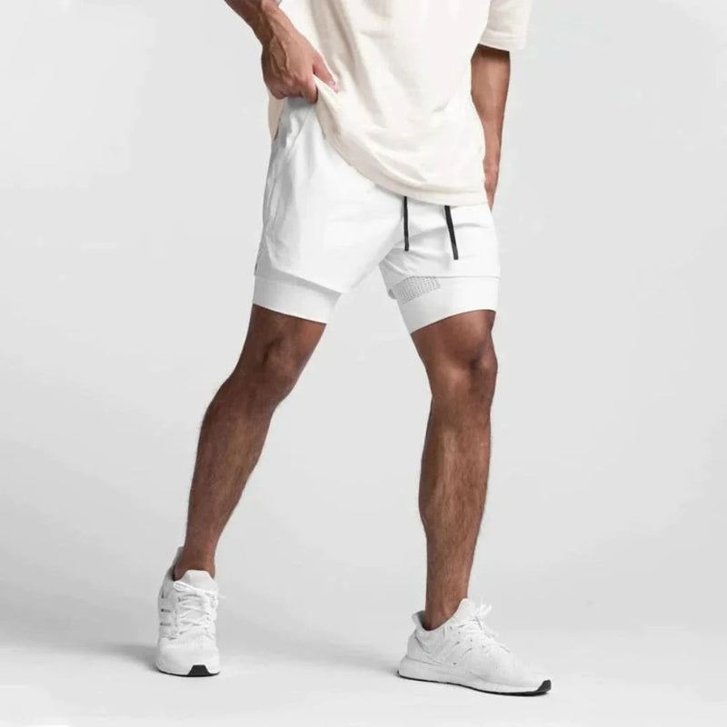 Pantalones Cortos Deportivos Hombre | 2 En 1 · SeemSeem