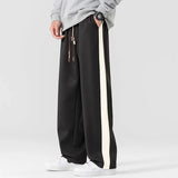 Pantalones De Chándal Anchos Para Hombre | Raya Lateral