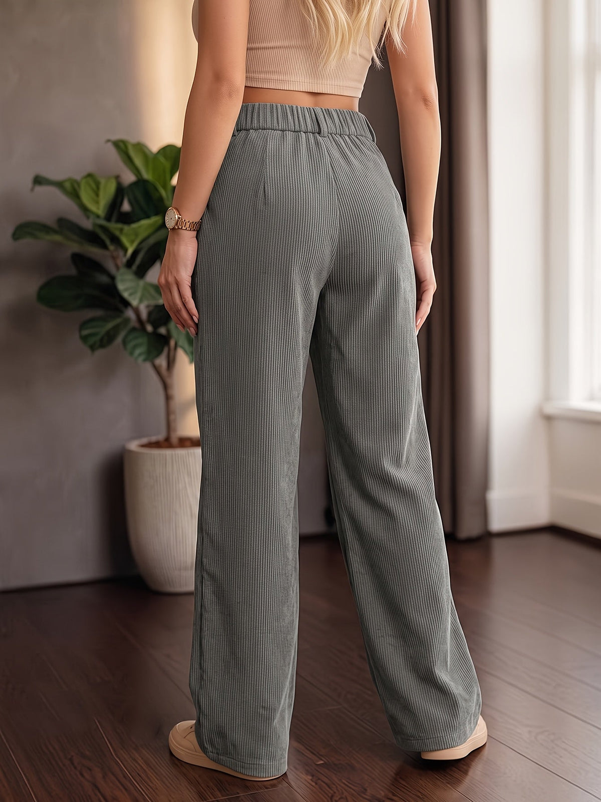 Pantalones De Pana Para Mujer | Pierna Ancha · SeemSeem