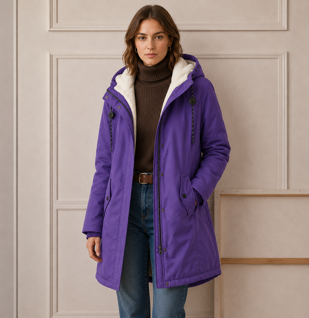 Parka Con Capucha Para Mujer | Forro Borreguito · SeemSeem