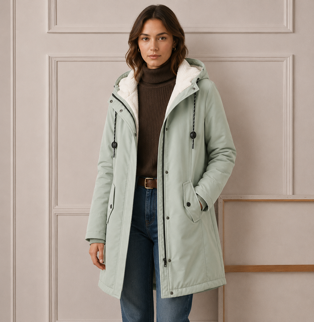 Parka Con Capucha Para Mujer | Forro Borreguito · SeemSeem