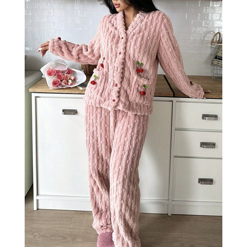 Pijama Clásico Para Mujer | Forro Polar · SeemSeem