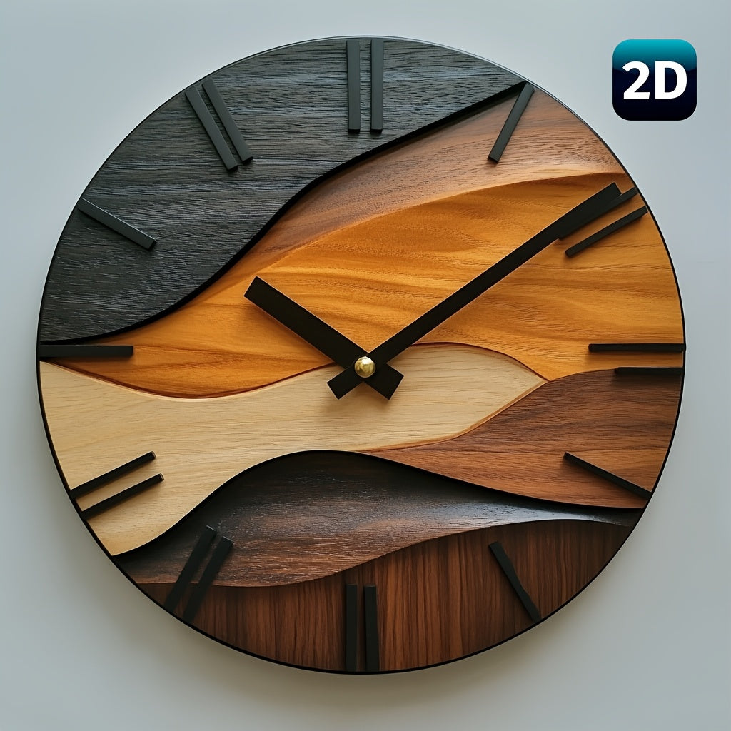 Reloj De Pared Nórdico | Diseño Ondulado · SeemSeem