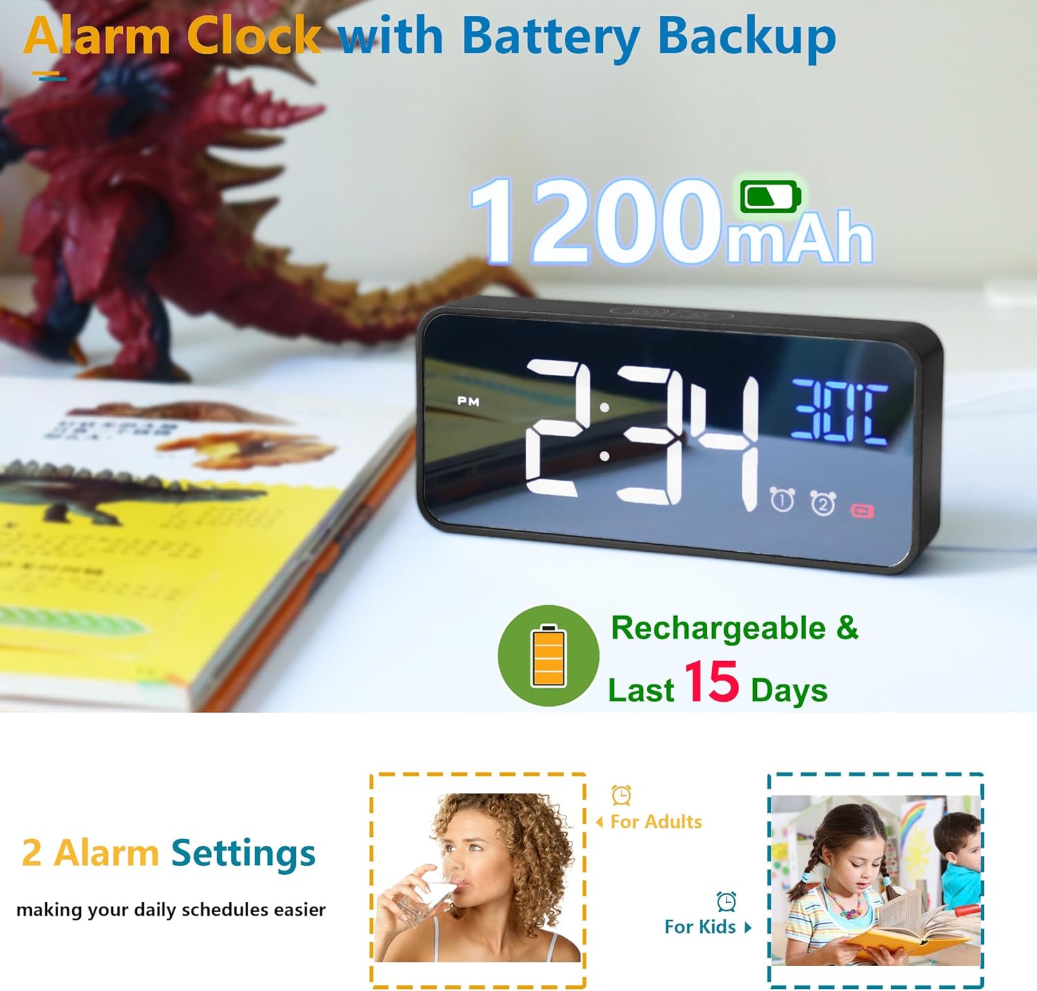 Reloj Digital Calendario | Control Remoto · SeemSeem