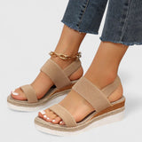 Sandalias De Cuña Para Mujer | Tiras Elásticas