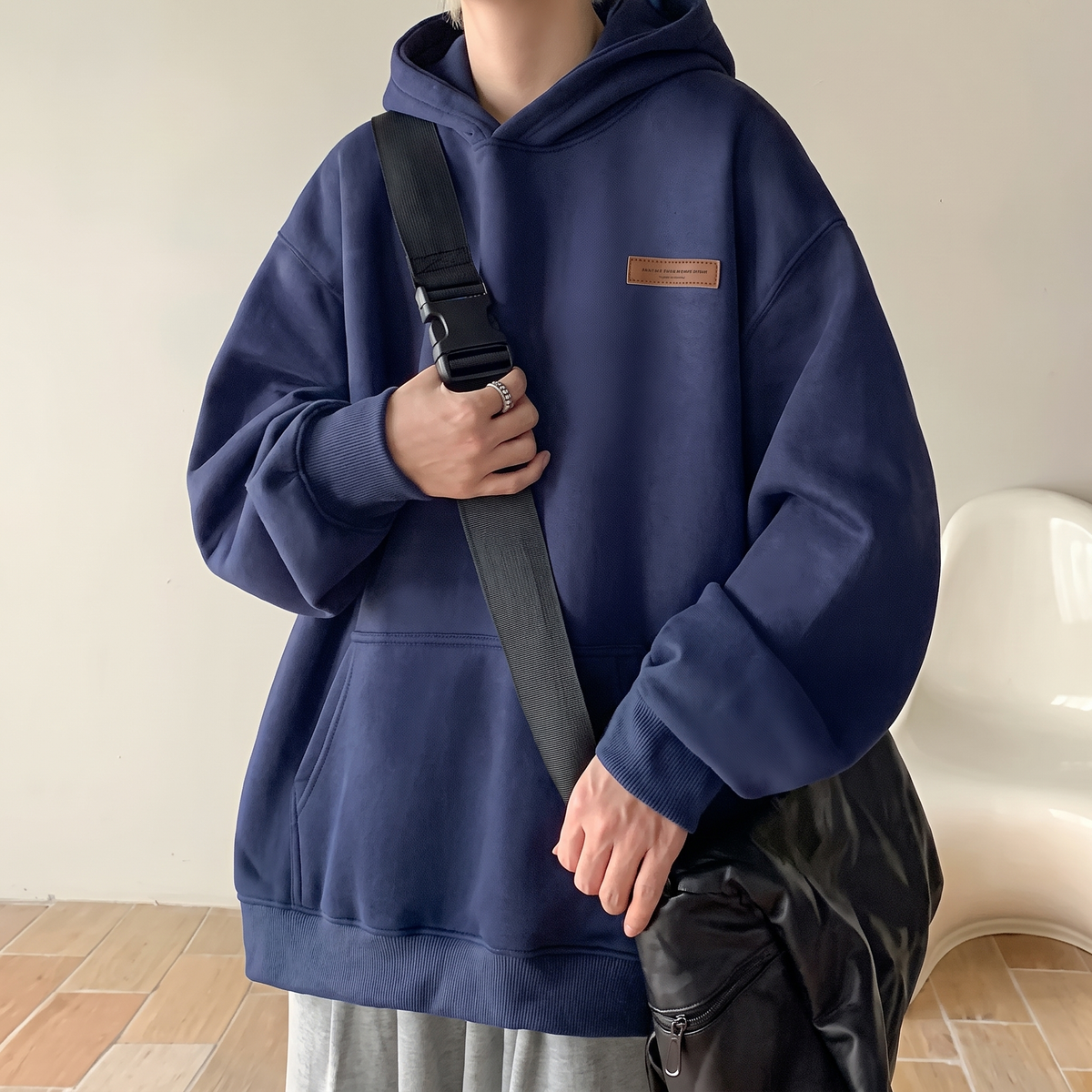 Sudadera Con Capucha Oversized Para Hombre | Bolsillo Canguro · SeemSeem