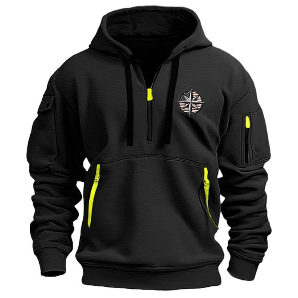 Sudadera Con Media Cremallera Para Hombre | Con Capucha · SeemSeem