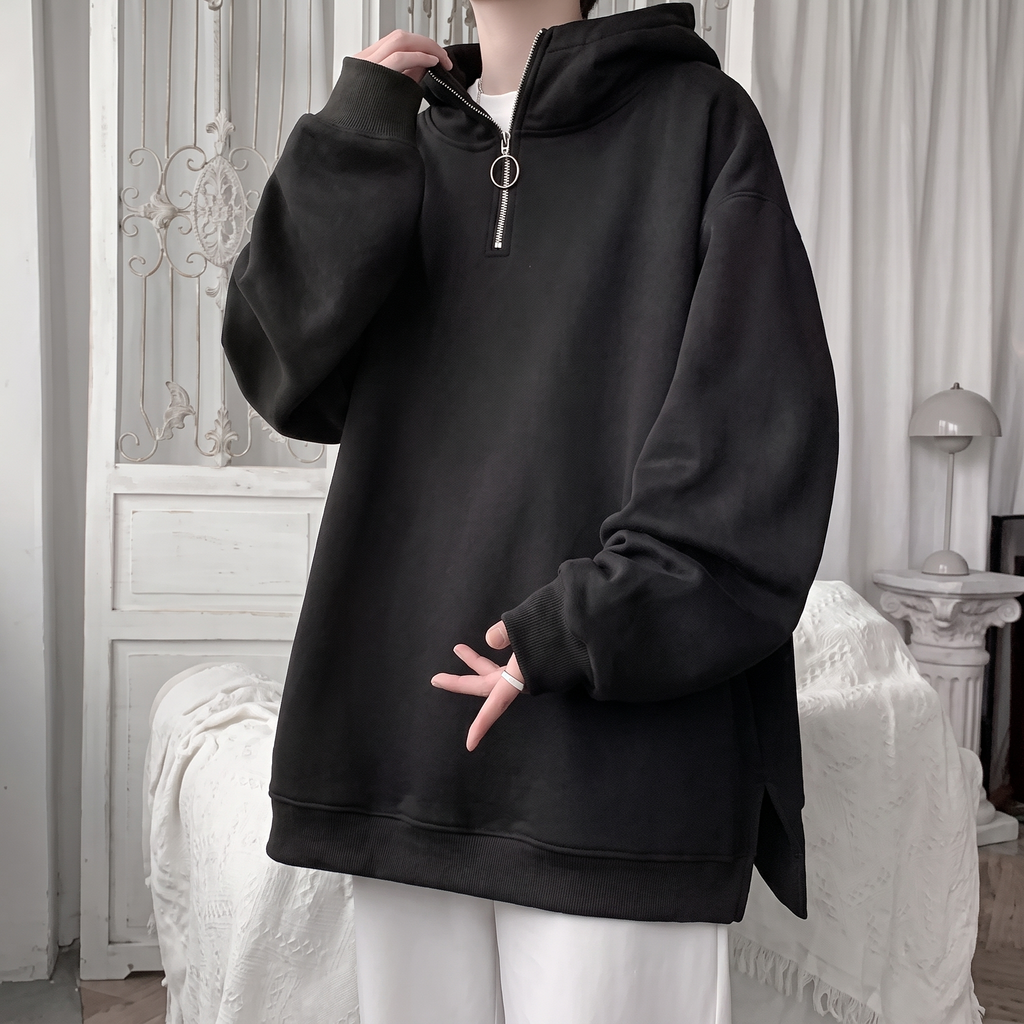Sudadera Con Media Cremallera Para Hombre | Con Capucha · SeemSeem