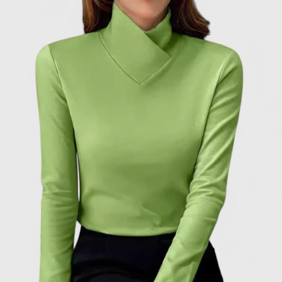 Top De Cuello Alto Para Mujer | Manga Larga · SeemSeem