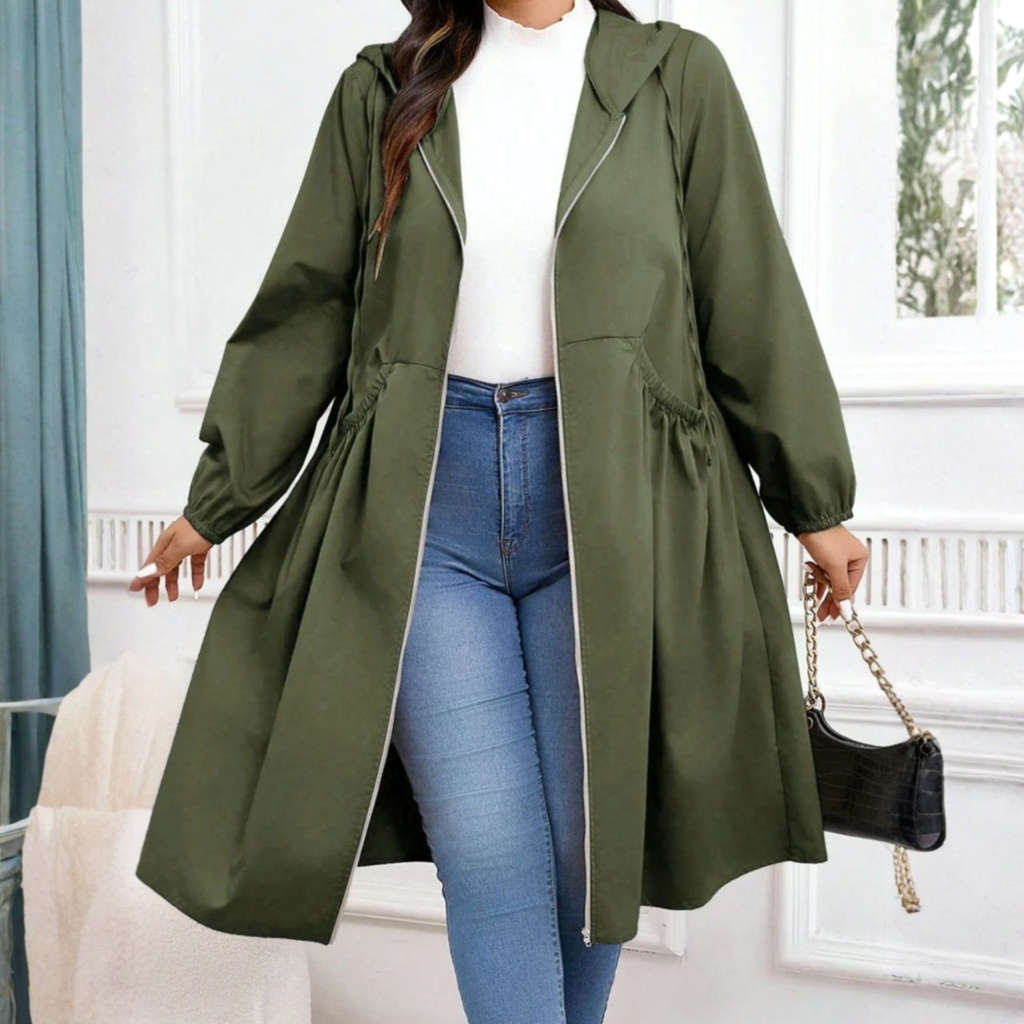 Trench Con Capucha Para Mujer | Cintura Ajustable · SeemSeem
