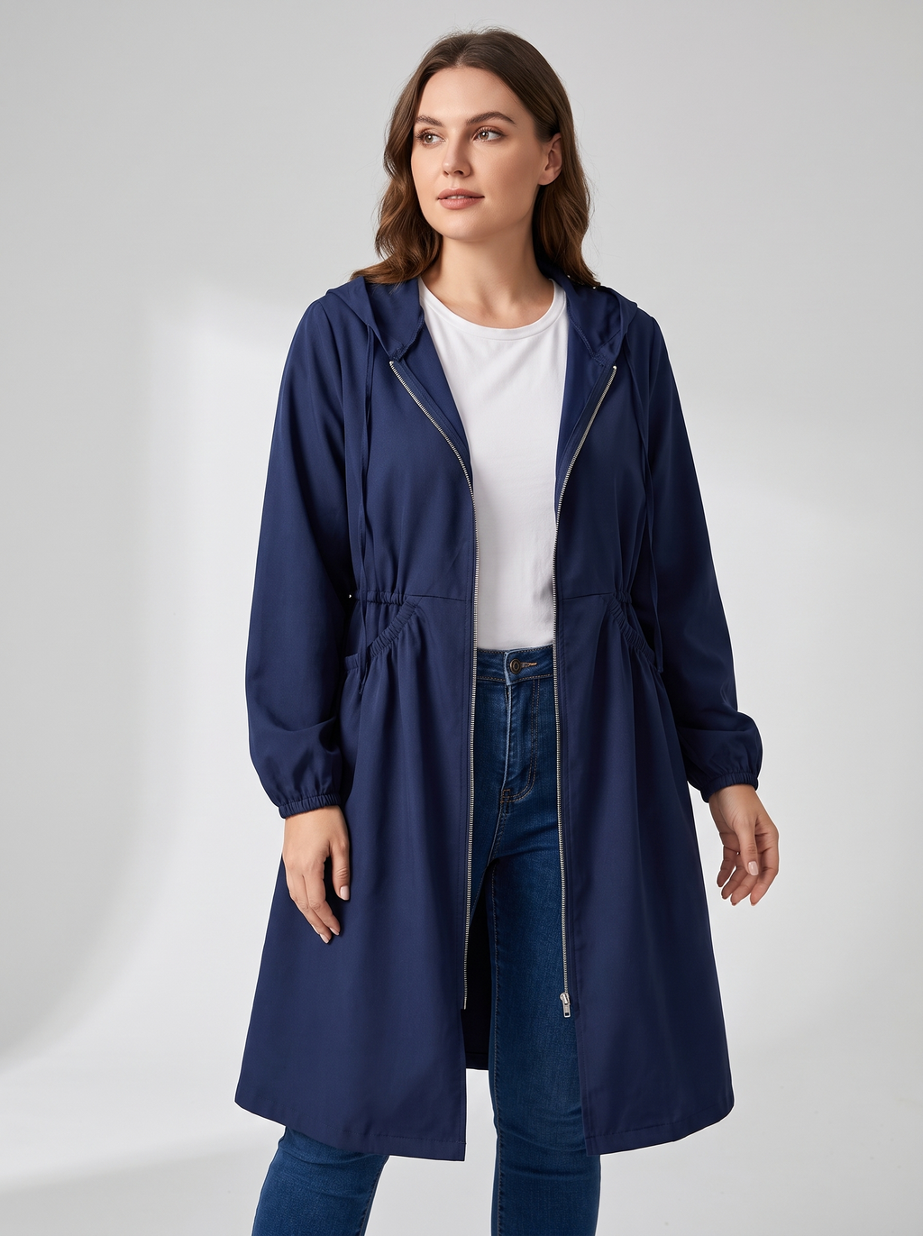 Trench Con Capucha Para Mujer | Cintura Ajustable · SeemSeem