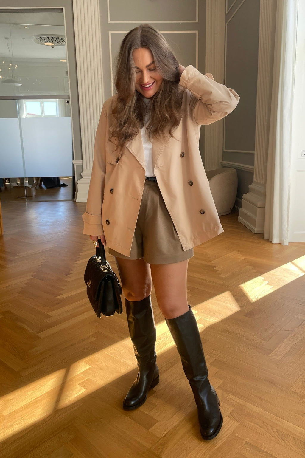 Trench Corto Para Mujer | Cruzado · SeemSeem