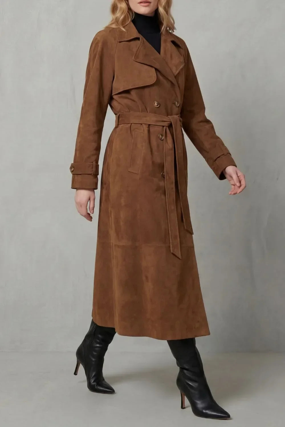 Trench Para Mujer | Ante Con Cinturón · SeemSeem